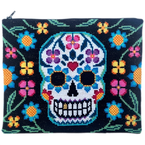 Fru Zippe - Pung " Sugar skull with gold tooth"