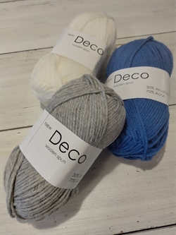 deco woolen fra hjertegarn billig garn af uld og acryl til strik