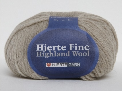 princip husdyr Fordampe Hjerte Fine Highland Wool fra Hjertegarn i mange fine farver
