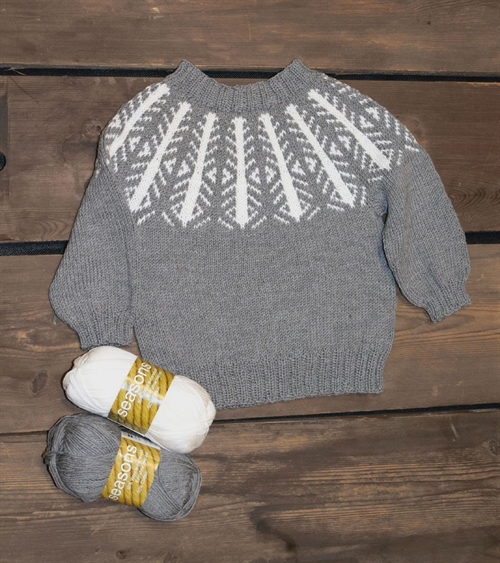 Strikkekit sweater strikket i all seasons garn fra hjertegarn 