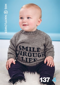Babysweater med tekst i Easy Care